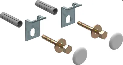 Produktbild von Geberit Kerafix Urinal Befestigungssatz mit Abdeckkappen, 551075000