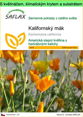 Obrázek produktu pro SAFLAX Garden to go - Kalifornský mák - Eschscholzia californica - 1500 Semena - S květináčem, klimatickou poklicí a pěstebním substrátem