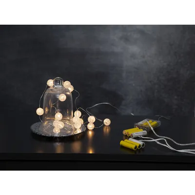 Produktbild von Best Season LED-Lichterkette "Marble Balls" 15 tlg Kabel: transp., LED w/w, Timer, 1,4 m, Batterie, 726-32