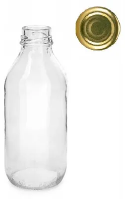 Produktbild von Tragar Glasflaschen 330ml - 8 Stück mit goldenem Schraubverschluss