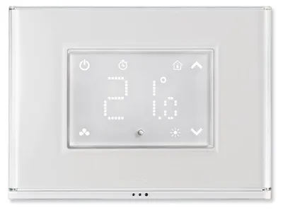 Productafbeelding van Smart thermostaat met touch-display en lichtplaat, compatibel met Alexa en Google Assistant