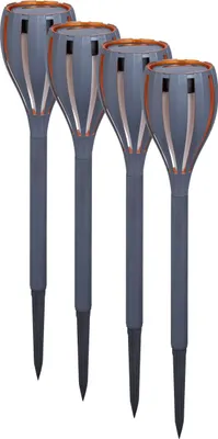 Produktbild von TrendLine LED Solarleuchte 4er Set mit Erdspieß grau