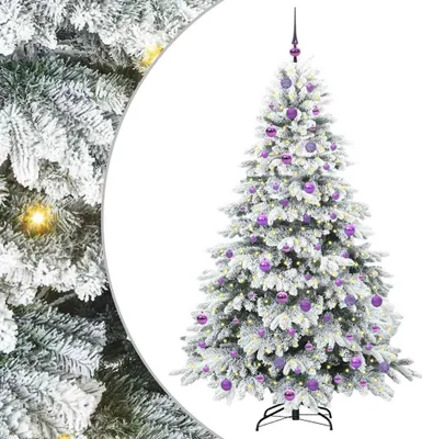 Obrázok produktu pre Umelý vianočný stromček s 300 LED-i Biela 180 cm PE a PVC