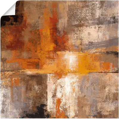 Produktbild von ARTland Poster Silber und Bernstein Ernte Größe: 40x40 cm