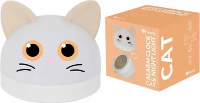 Produktbild von Wecker Nachtlicht Katzenform, einstellbare Helligkeit, Ohren-Weckfunktion