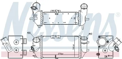 Produktbild von NISSENS 961488 Ladeluftkühler LLK für HYUNDAI i20 Schrägheck (GB, IB) Turbo Intercooler
