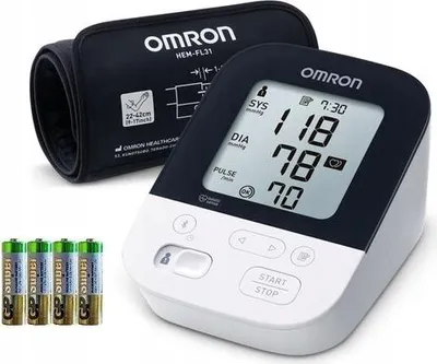 Produktbild von Omron M4 Intelli IT, Oberarm, Automatisch, Schwarz, Weiß, 2 Benutzer, 22 - 42 cm, Tasten