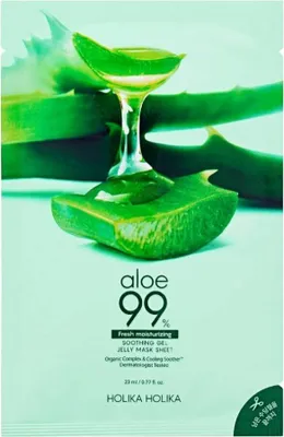 Produktbild von Holika Holika Aloe 99% Soothing Gel Gelee Mask Sheet Modellierendes Serum für Bauch, Oberschenkel und Gesäß