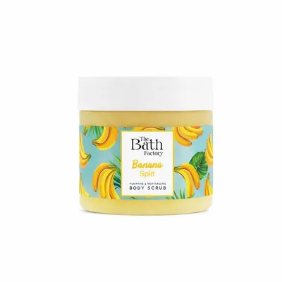 Obrázek produktu pro The Bath Factory Tělový peeling Banana Split 300 g – solný peeling a pečující oleje