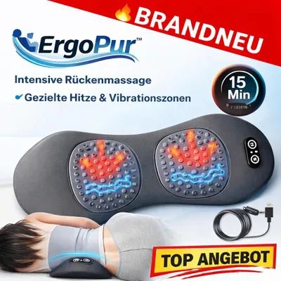 Produktbild von ErgoPur™ Rücken Massagegerät Ischias Bandscheiben Therapiegerät 3-Zonen: Dunkelgrau