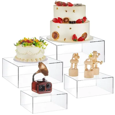 Image de Ensemble de 4 présentoirs pour buffets, idéal pour la présentation de plats