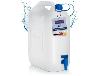 Immagine prodotto di Tanica d'acqua CLEAR 22 litri ECO alimentare da campeggio Serbatoio d'acqua