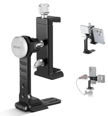 Produktbild von NEEWER Smartphone Stativhalterung Alulegierung, 360° drehbarer Handyhalter