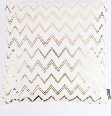Produktbild von SCHÖNER LEBEN. Kissenhülle Chevron weiß 50x50cm