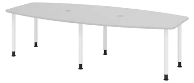Produktbild von bümö Konferenztisch mittel KT28 - Nachbildung: Grau, tischfuss: Füße in Weiß