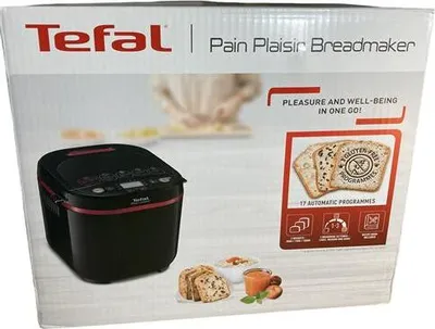 Zdjęcie produktu dla Tefal PF220838, Opóźniony start czasomierza, Minutnik, Kontrola zmiany zabrązowienia skorupy, Funkcja utrzymywania temperatury, Czarny