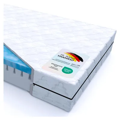 Produktbild von 7-Zonen Gel-Kombimatratze BeActive 90 x 200 x 16 cm (Kernhöhe 14 cm) in H3 mit Memory-Gelschaum und Komfortschaum inkl. gestepptem Bezug