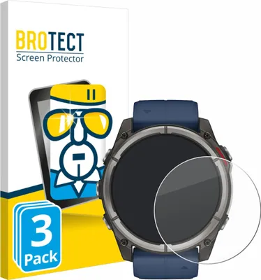 Produktbild von 3x BROTECT Schutzglas für Garmin quatix 8 (51 mm) Displayschutz 9H Glas klar transparent