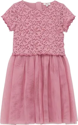 Produktbild von s.Oliver Relaxtes Midi-Spitzenkleid mit Kappärmeln und Rundhalsausschnitt