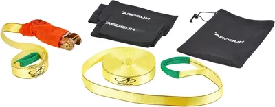 Productafbeelding van Slackline Balanskabel - Evenwichtstouw Kletterseil - Balans Trainen - Met Boombescherming - 13 Meter - Multicolor
