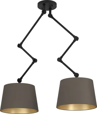 Produktbild von EGLO Hängelampe Pistunio, Pendelleuchte Esstisch höhenverstellbar, Esszimmerlampe 2-flammig aus Metall, Hängeleuchte mit E27