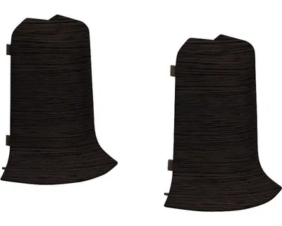 Produktbild von Prinz Außenecken für Klemm-Sockelleiste mit Kabelkanal Wenge 50 mm