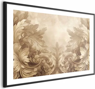 Produktbild von Posterpapier Poster - Carved Ornaments in Sepia Shades 42x29.7 cm Muster f-H-10018-ao-a