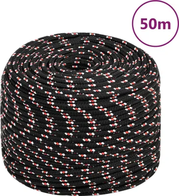 Obrázok produktu pre Lodné lano čierne 6 mm 50 m polypropylén