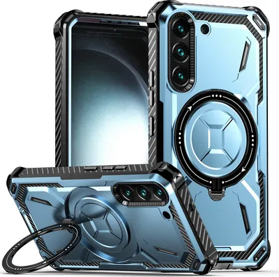 Produktbild von Schutzhülle für Samsung Galaxy S21 5G Magnetisches Kickstand Hülle, Kompatibel mit Magsafe Ladegerät Blau