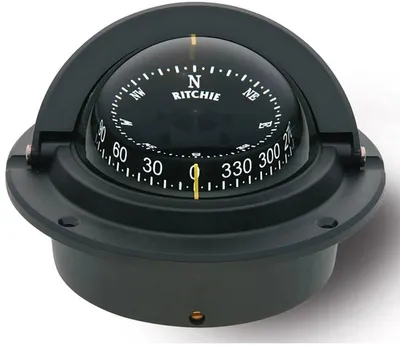 Produktbild von Ritchie Kompass Modell „Voyager F-83“, 12V, eingebauter Kompass, Rosette Ø76,2mm/5°, schwarz (Radmarkierung)