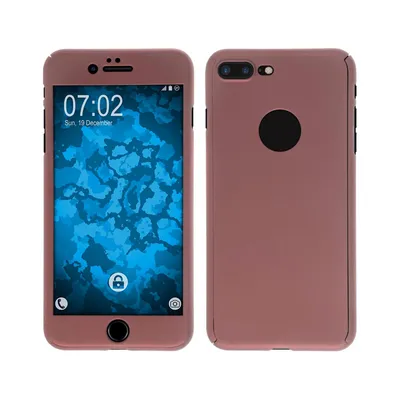 A product shot of a phone case for an iPhone 7 Plus/8 Plus, shown from the front and back.