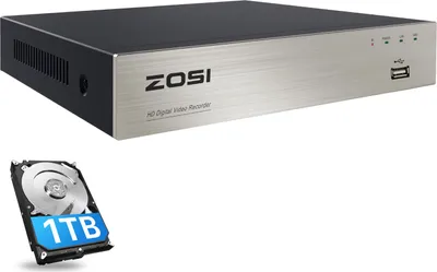 Produktbild von ZOSI H.265+ 8CH 5MP Lite Recorder mit 1TB HDD, 4-in-1 Hybrid DVR für 960H 720P 1080P 5MP Überwachungskamera, Bewegungserkennung