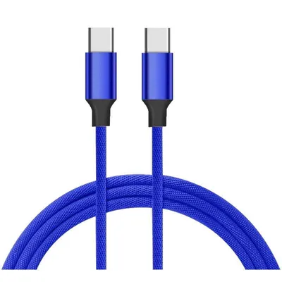 Zdjęcie produktu dla Vayox Kabel Ładujący VA0037 | 1,5 m | 2x USB-C | Quick Charge 3.0 | Niebieski