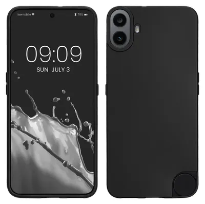 Produktbild von kwmobile Handyhülle für CMF Phone 1 Hülle - weiches Handy Silikon Case - Schutzhülle Cover - Schwarz matt