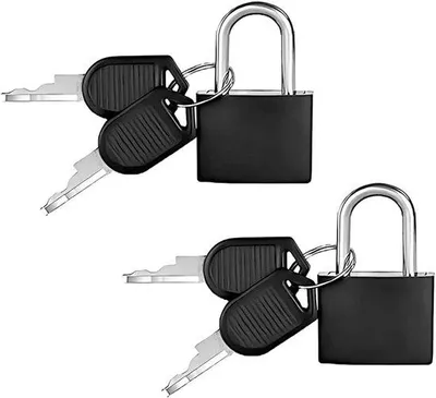Produktbild von Kleine zwart Bagageschlosser für Sporträume, Reisekoffer und Urlaubswagen, 2er Pack, 28mm