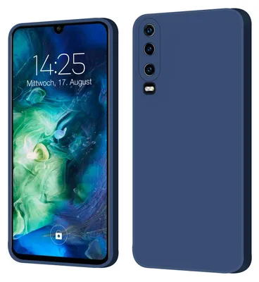 Produktbild von Hülle für Huawei P30 Case Cover Bumper Smartphone Softgrip Schutzhülle Farbe: Blau