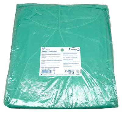 Produktbild von MaiMed Coat Protect  | 100 Schutzkittel | grün | Vlies | 120 x 140 cm