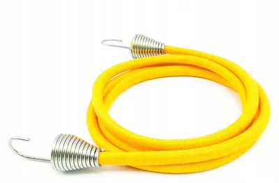 Obrázek produktu pro Žluté gumové lanko s hákem 4mm 0.5m pro upevnění nákladu