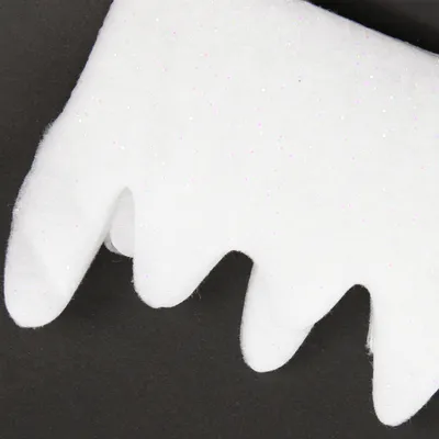 Produktbild von Winterliche Eiszapfen-Girlande aus Schneevlies mit Glitzerdeko, 3 Stück