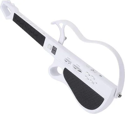 Produktbild von Saitenlose Gitarre - E-Gitarre Spielzeug - Musik machen - LED Lichtshow - 37,5 x 18 x 9,5 cm - Weiß