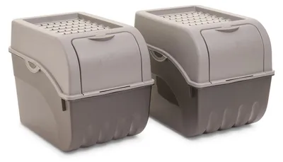 Produktbild von Novaliv Gemüseboxen Kartoffelboxen Vorratsbehälter 3,5l bis 9l (Grau, 2X 9l)