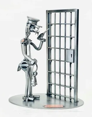 Produktbild von Metallfigur Gefängnis-Officer – Schraubenmännchen Berufe