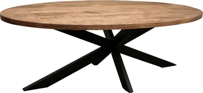 Produktbild von Tisch Avola Mango Cross Gestell oval 180 x 90 cm
