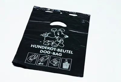 Productafbeelding van trale hondenpoepzakken, gemaakt van HDPE-folie, 3 liter inhoud, zwart