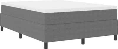 Obrázok produktu pre vidaXL Posteľ s pružinovým jadrom Svetlošedá a biela 140 x 190 cm Manšestr