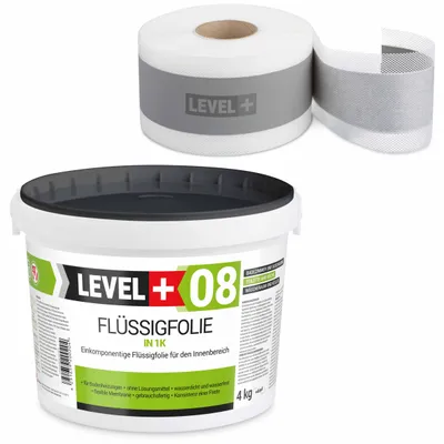 Obrázok produktu pre Hydroizolačná súprava Tekutá fólia 4 kg Tesniaca páska 5mb Level+ SET43