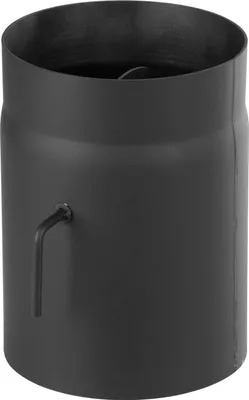 Obrázek produktu pro HS K0250/150/1,5 mm, s klapkou, krátký tah, kouřovod, silnostěnný ocelový kouřovod