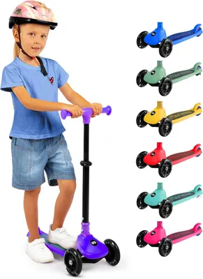 Produktbild von SereneLife Kinderroller ab 3 Jahre – LED Tretroller faltbar höhenverstellbar, leicht und stabil, für Jungen und Mädchen, Indoor und Outdoor, bis 50 kg