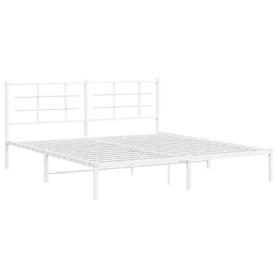 Obrázek produktu pro Kovový rám postele s čelem bílý 180 x 200 cm