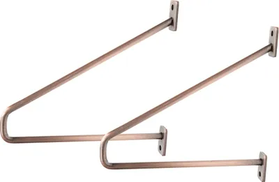 Produktbild von Natural Goods Berlin Regalhalter PRENZLBERG, Regalhalterung, Regalträger, Wandregal, Wandkonsole, Antik Roségold, für 200 mm Regalboden, 2 Stück